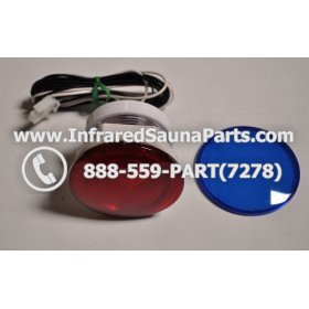 COMPLETE LIGHT ASSEMBLY 110V / 120V - COMPLETE LIGHT ASSEMBLY WITH BULB + RED AND BLUE COVER 110V / 120V 9