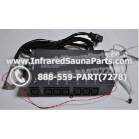 COMPLETE CONTROL POWER BOX 220V / 240V - COMPLETE CONTROL POWER BOX 220V / 240V WITH 7 CIRCUIT BOARD PINS  6 FEMALE PLUGS SUPPLY WORLD INFRARED SAUNA 9