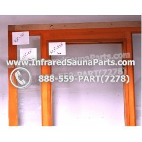 WOOD SAUNA WALLS - HEMLOCK WOOD SAUNA PANEL WITH GLASS ( 71.2" x 50" ) 3