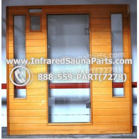WOOD SAUNA WALLS - HEMLOCK WOOD SAUNA PANEL WITH GLASS ( 72.5" x 70" ) 6