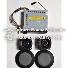 COMPLETE STEREO + SPEAKERS + COVERS - COMPLETE STEREO SYSTEM CM-4021R WITH 2 SPEAKERS 1