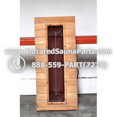 WOOD BENCHS + HEATERS - HEMLOCK WOOD BENCH + HEATER + RED COVER ( 36.7" x 16.2" ) 1