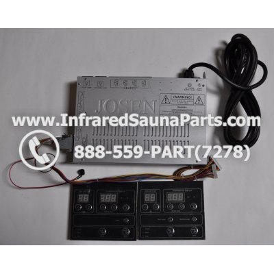 COMPLETE CONTROL POWER BOX WITH CONTROL PANEL - COMPLETE CONTROL POWER BOX HOTWIND INFRARED SAUNA STYLE 3 WITH TWO CONTROL PANELS 1